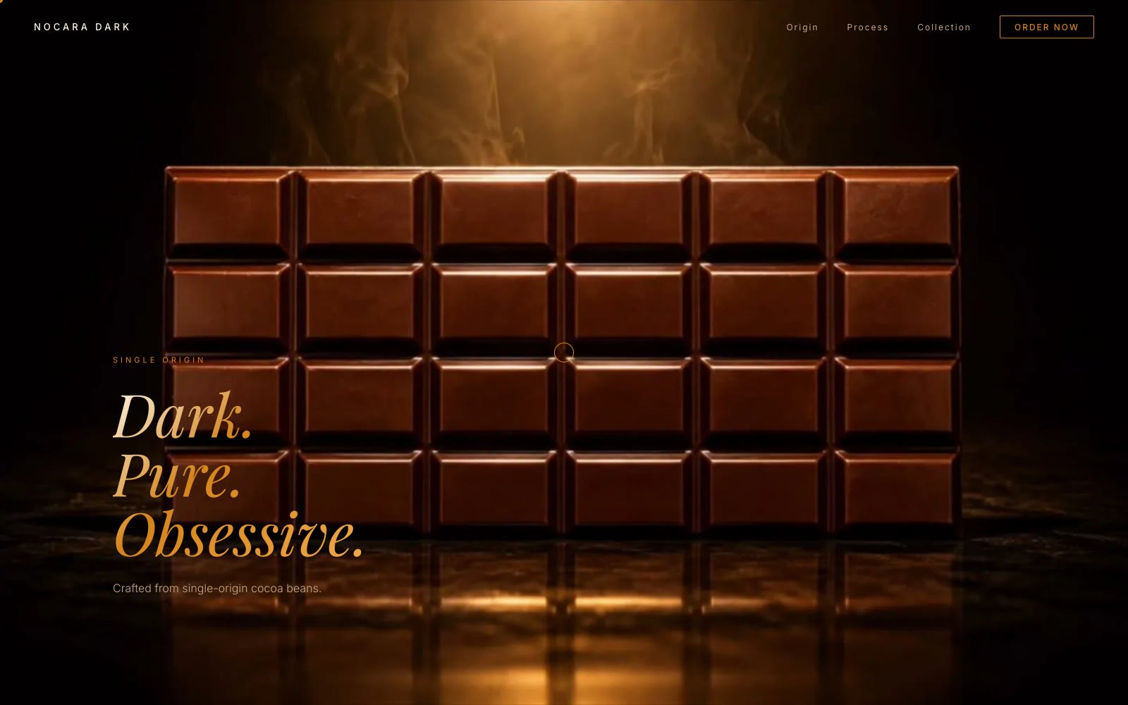 Website design — Nocara Dark scroll experience