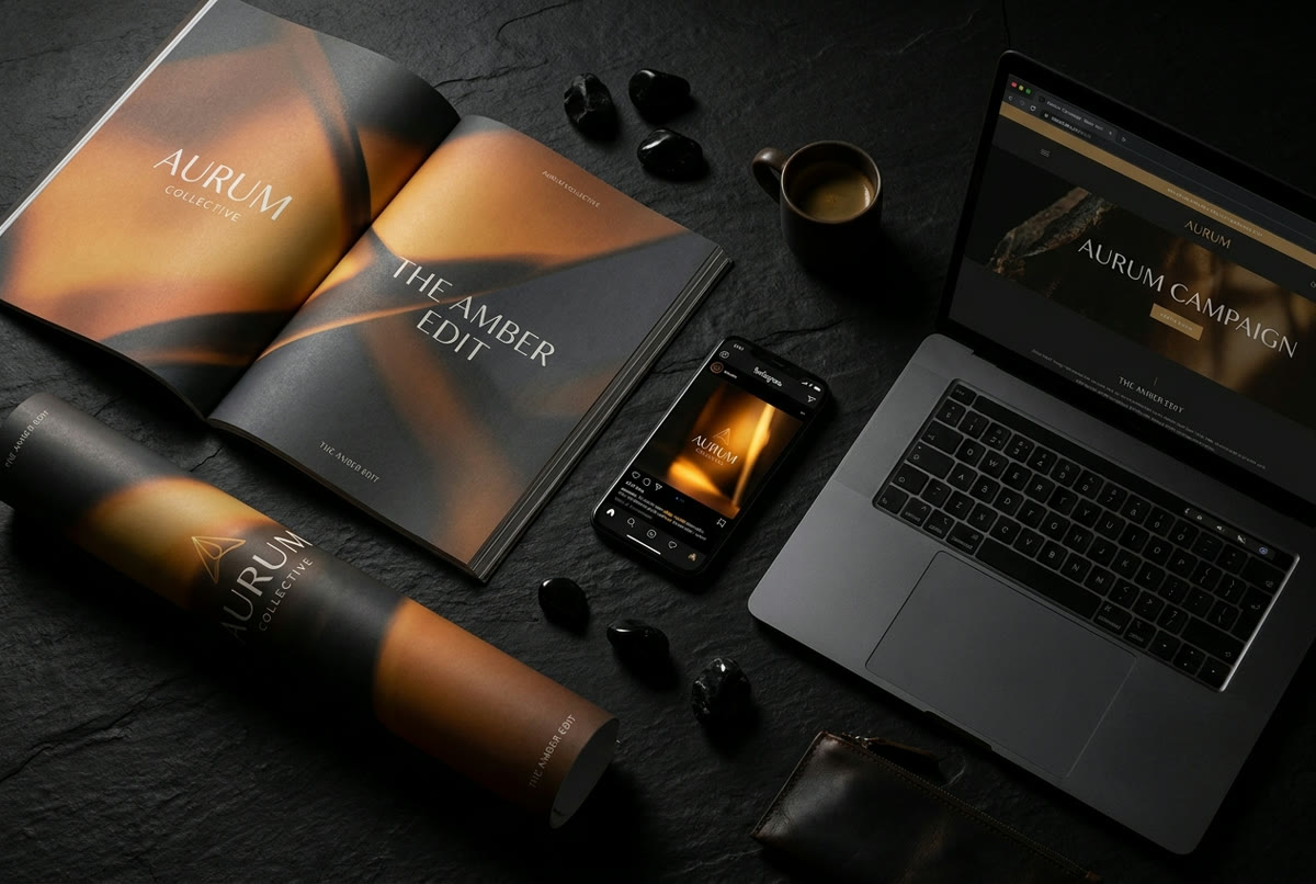 Campaign visuals — one direction across web, video and print